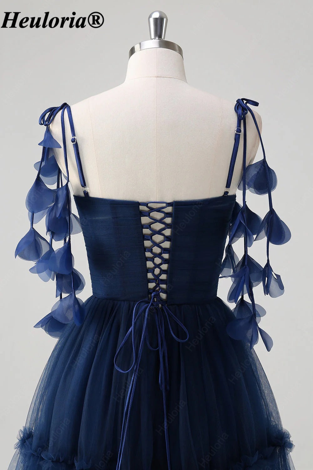 heuloria-Navy Tiered Tulle Bridesmaid Dress with Petal Shoulder Ties-ed-546