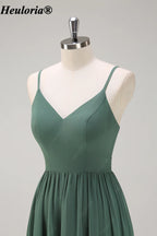 heuloria-Dusty Sage V-Neck Ruffle Bridesmaid Dress with Bow Back-ed-539