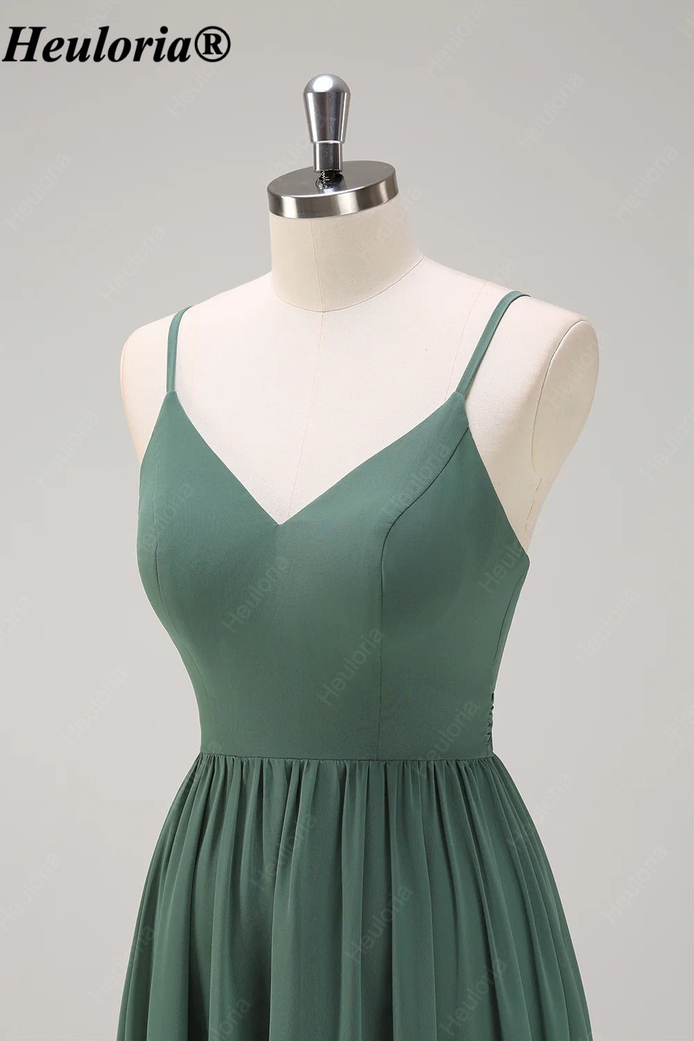 heuloria-Dusty Sage V-Neck Ruffle Bridesmaid Dress with Bow Back-ed-539