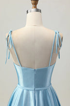 HEULORIA Shimmering Tie-Strap A-Line Short Homecoming Dress with Sweetheart Neckline ED-599