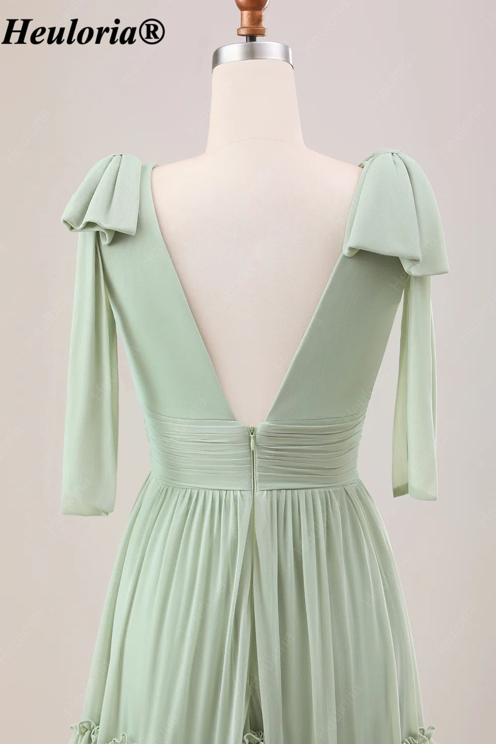 heuloria-Dusty Sage V-Neck Bow Shoulder Ruffle Bridesmaid Dress-ed-553
