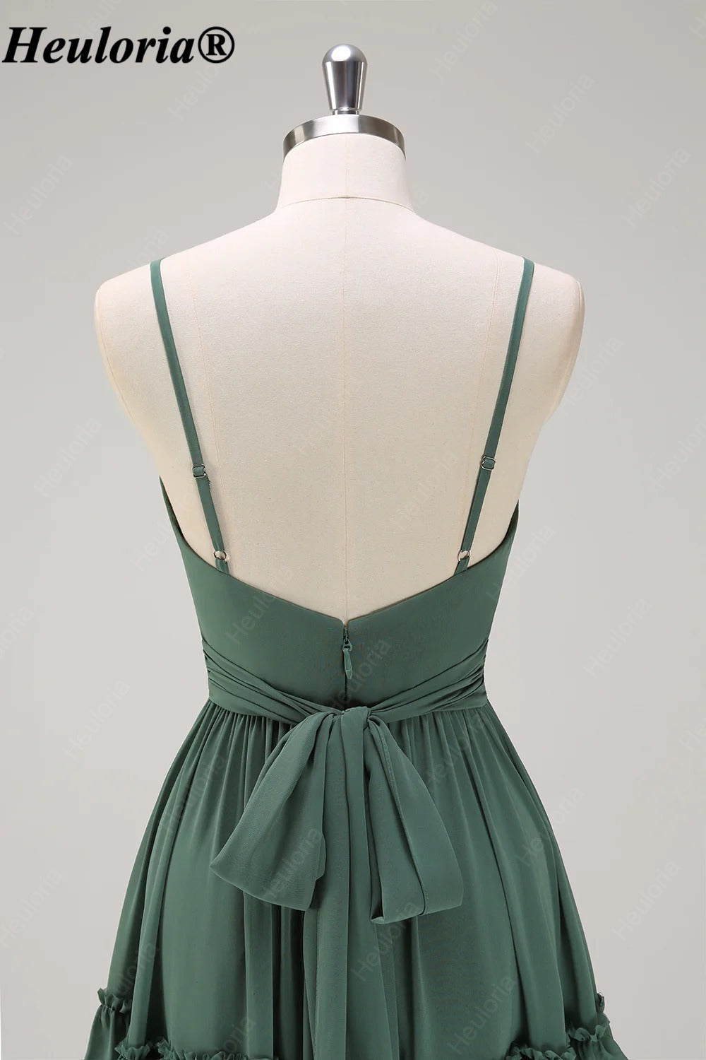 heuloria-Dusty Sage V-Neck Ruffle Bridesmaid Dress with Bow Back-ed-539