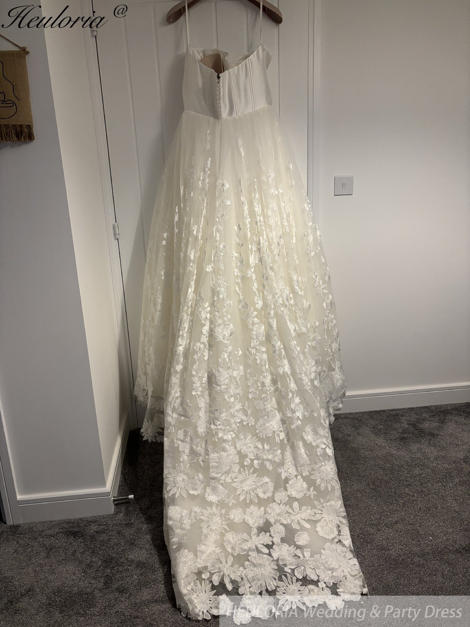 HEULORIA  a line Wedding Dress 3D flower Lace bridal dress  off shoulder Customized AL-725