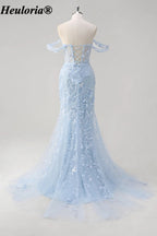 heuloria-Off-the-Shoulder Floral Mermaid Prom Dress with Sheer Corset-ed-427