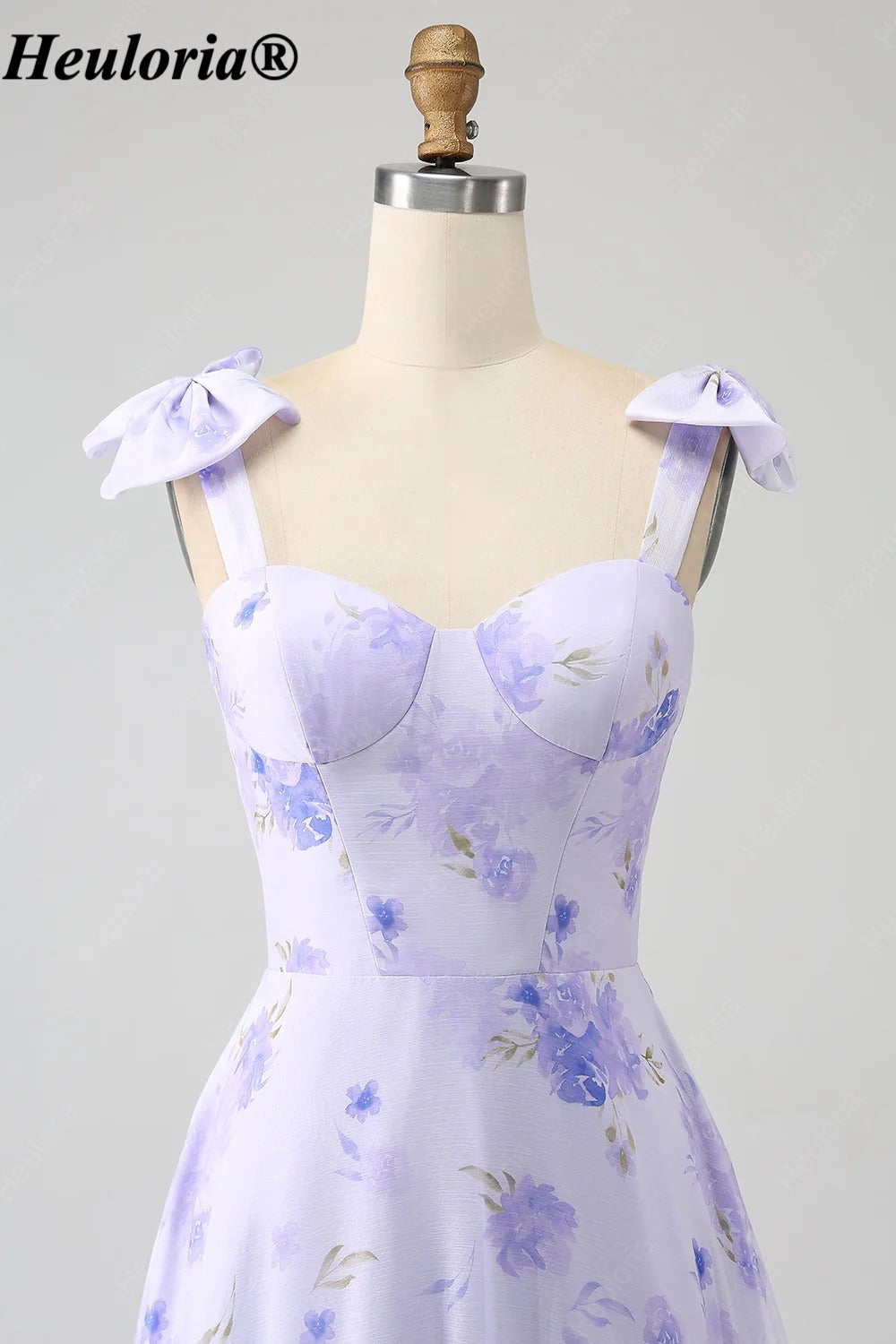 heuloria-Lilac Floral Bow Shoulder Tiered Dress with Lace-Up Back-ed-557