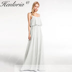 HEULORIA Long Bridemaid dress sweetheart neck chiffon party dress formal dress ED-120