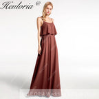 HEULORIA Long Bridemaid dress sweetheart neck chiffon party dress formal dress ED-120