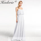 HEULORIA Long Bridemaid dress sweetheart neck chiffon party dress formal dress ED-120