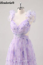 heuloria-Lavender Floral Tiered Gown with Flower Straps and Bow Back-ed-563