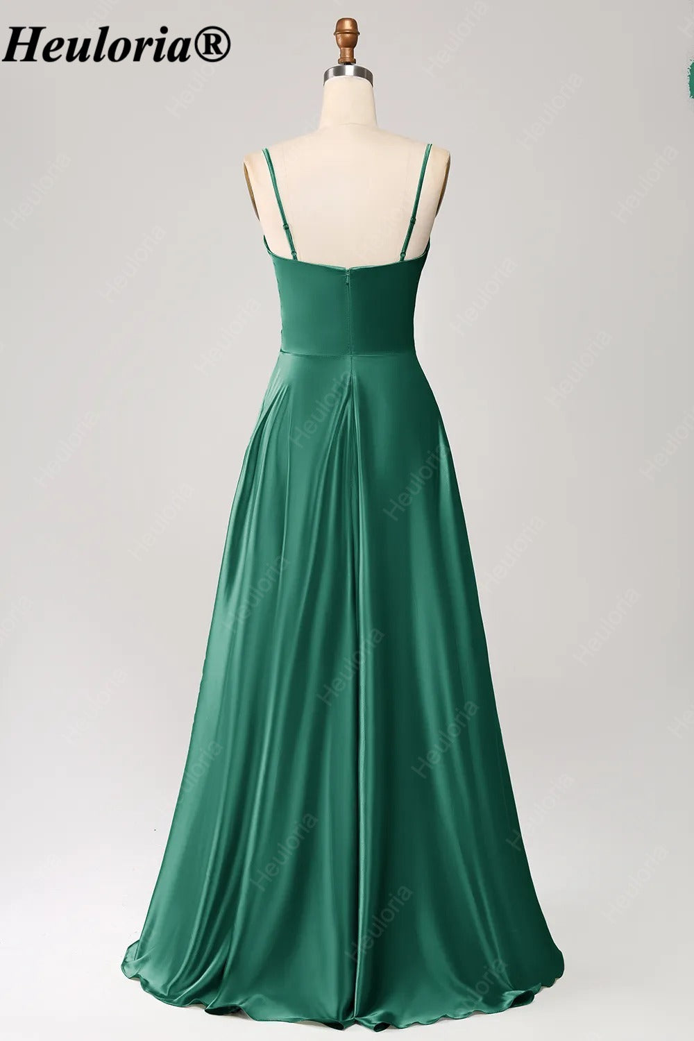 HEULORIA Cowl Neck Satin A-Line Bridesmaid Dress with Embellished Trim ED-361