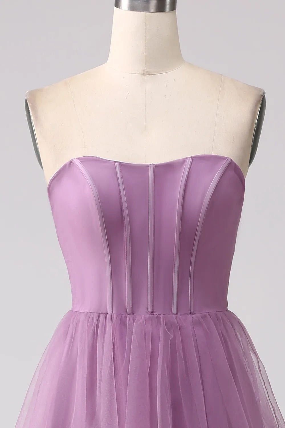 HEULORIA Romantic Tiered Tulle Corset Gown with Ruffled Straps and Lace-Up Back Formal Dress ED-226