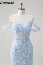 heuloria-Off-the-Shoulder Floral Mermaid Prom Dress with Sheer Corset-ed-427