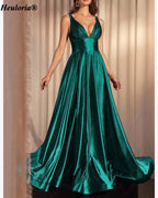 heuloria-Deep V-Neck Glitter A-Line Prom Dress with Slit-ed-198