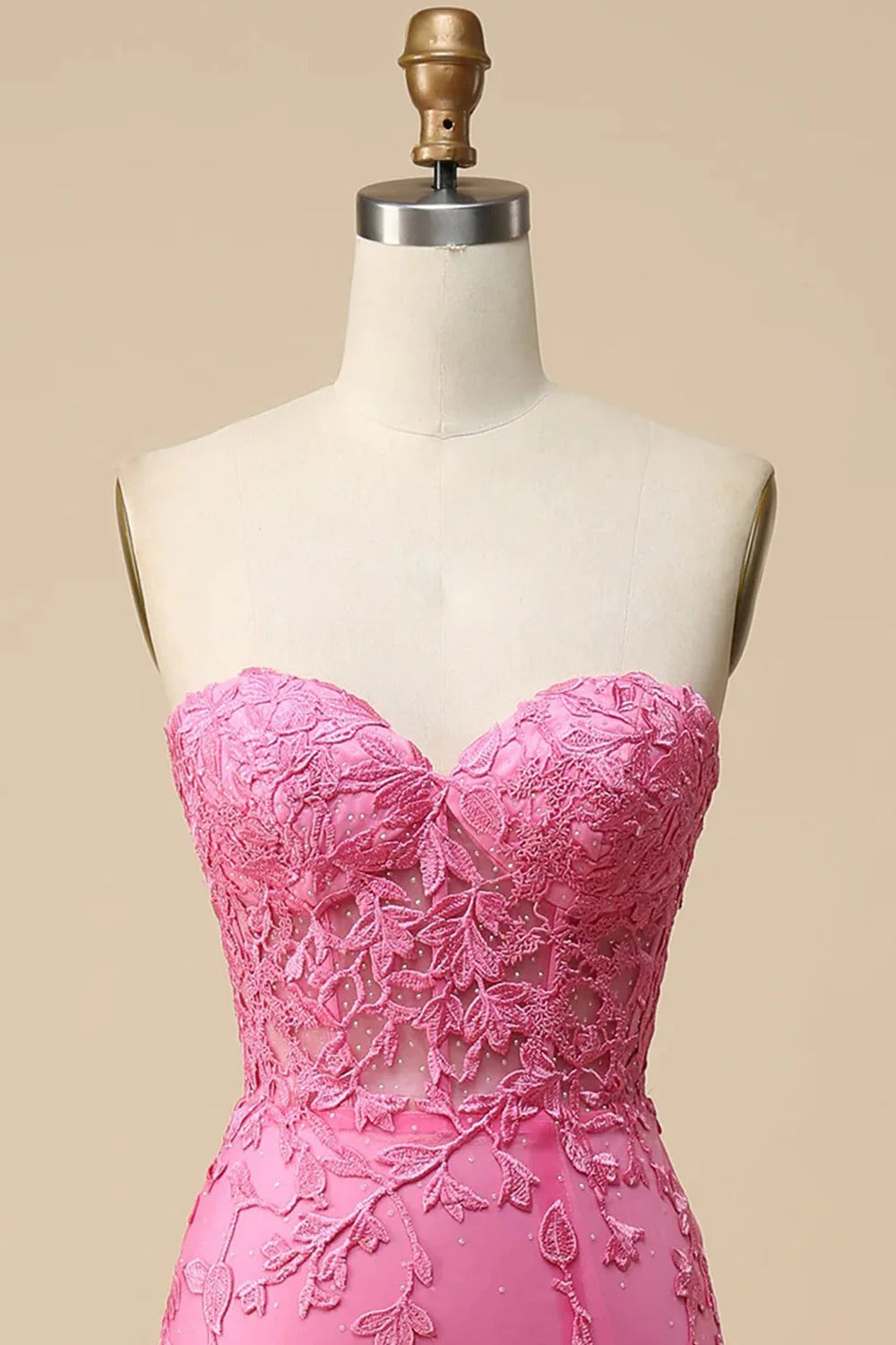 HEULORIA Enchanting Lavender Lace Mermaid Prom Dress with Slit and Corset Back ED-237