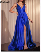 heuloria-Deep V-Neck Glitter A-Line Prom Dress with Slit-ed-198