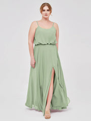 HEULORIA Long Bridemaid dress sweetheart neck chiffon party dress formal dress ED-119