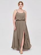 HEULORIA Long Bridemaid dress sweetheart neck chiffon party dress formal dress ED-119