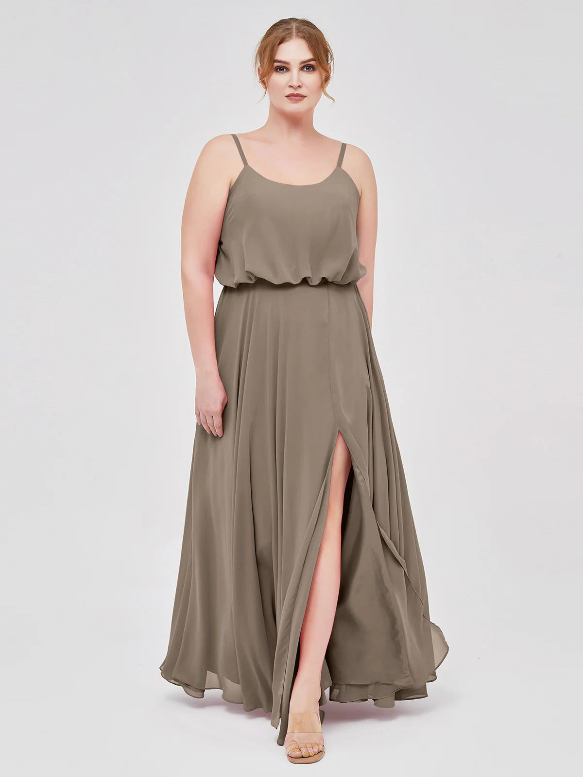 HEULORIA Long Bridemaid dress sweetheart neck chiffon party dress formal dress ED-119