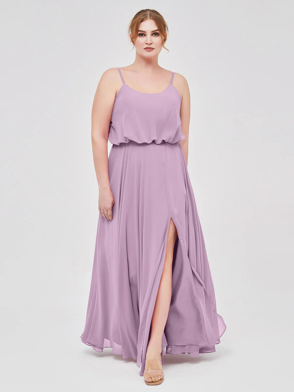 HEULORIA Long Bridemaid dress sweetheart neck chiffon party dress formal dress ED-119