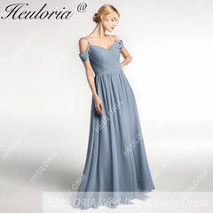 HEULORIA Long Bridemaid dress sweetheart neck chiffon party dress formal dress ED-122
