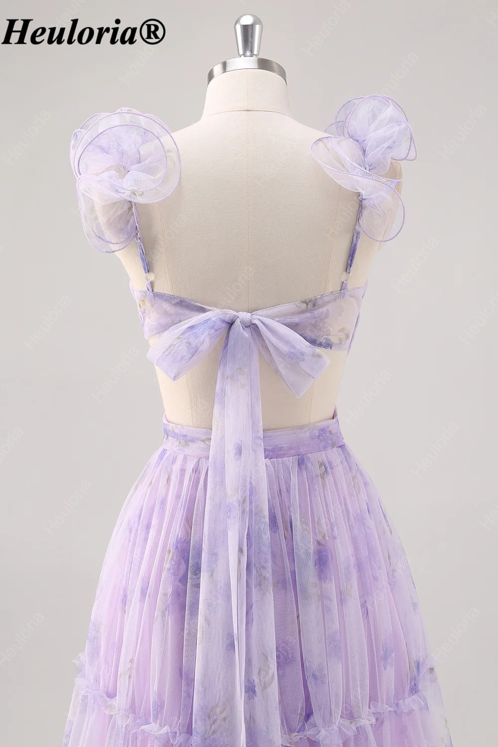 heuloria-Lavender Floral Tiered Gown with Flower Straps and Bow Back-ed-563
