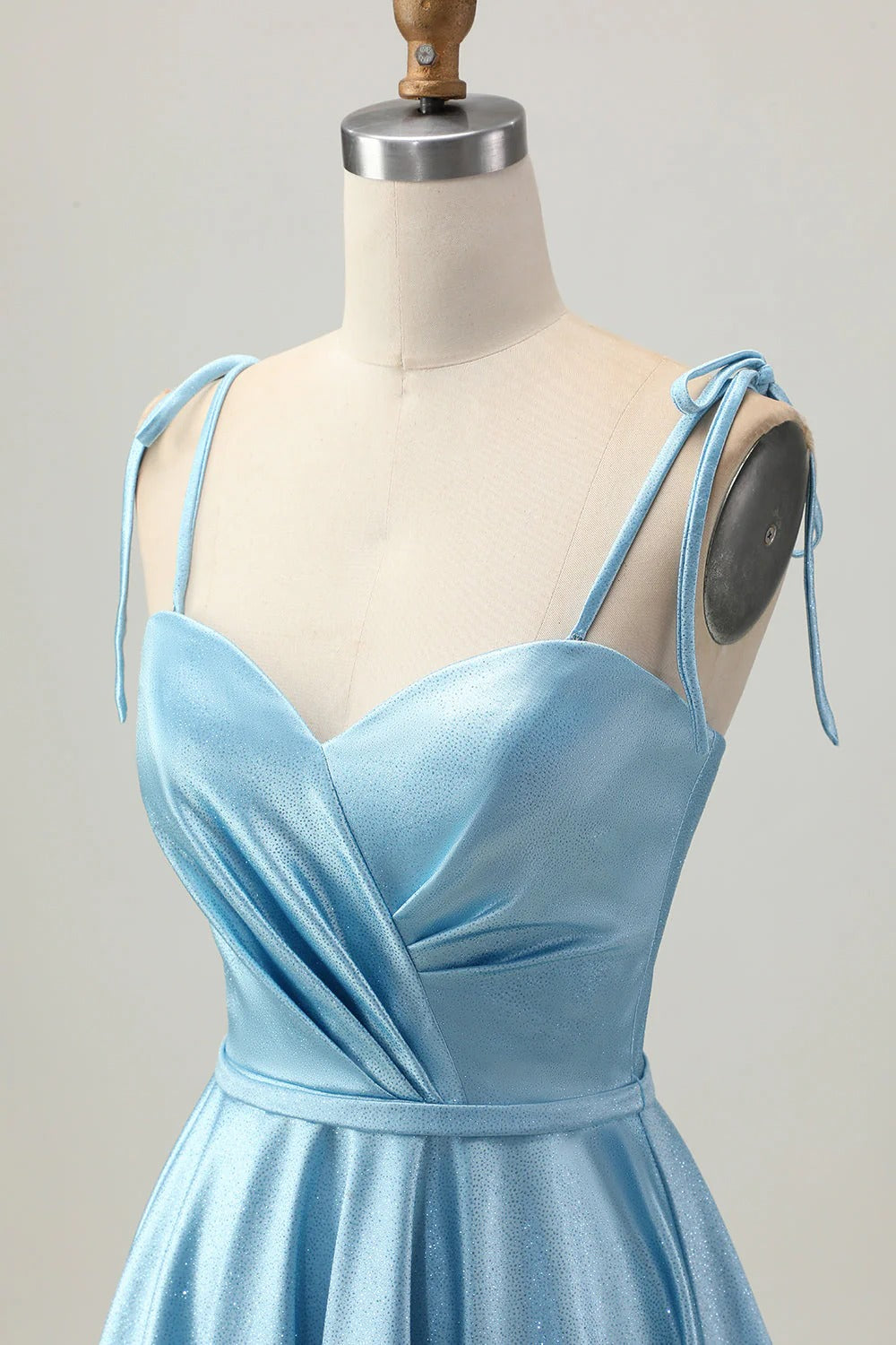 HEULORIA Shimmering Tie-Strap A-Line Short Homecoming Dress with Sweetheart Neckline ED-599