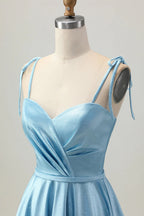 HEULORIA Shimmering Tie-Strap A-Line Short Homecoming Dress with Sweetheart Neckline ED-599