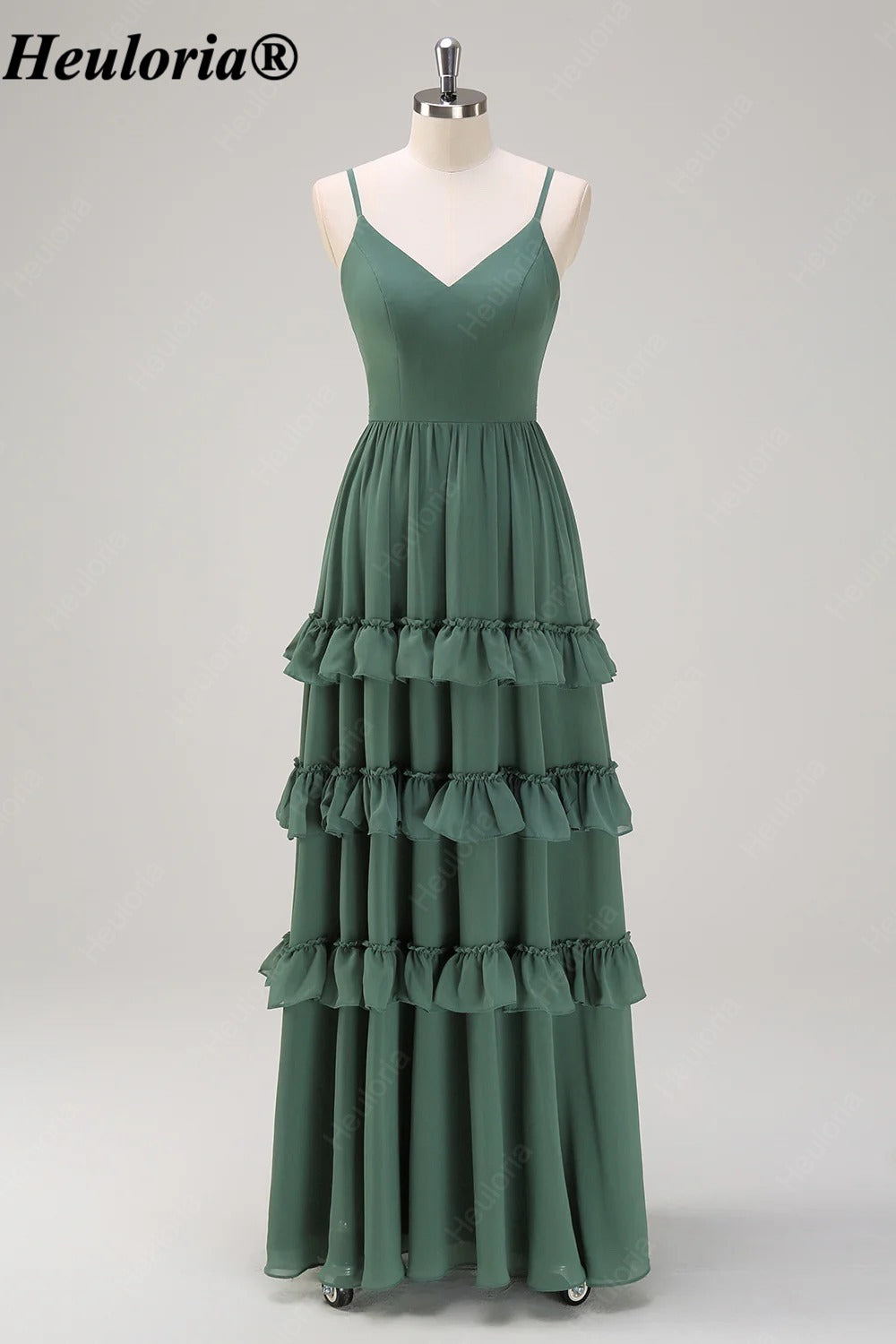 heuloria-Dusty Sage V-Neck Ruffle Bridesmaid Dress with Bow Back-ed-539