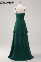heuloria-dV-Neck Cascading Ruffle Bridesmaid Dress with Slit-ed-538