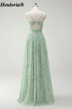 heuloria-Dusty Sage Floral Bridesmaid Dress with Keyhole Back and Slit-ed-554
