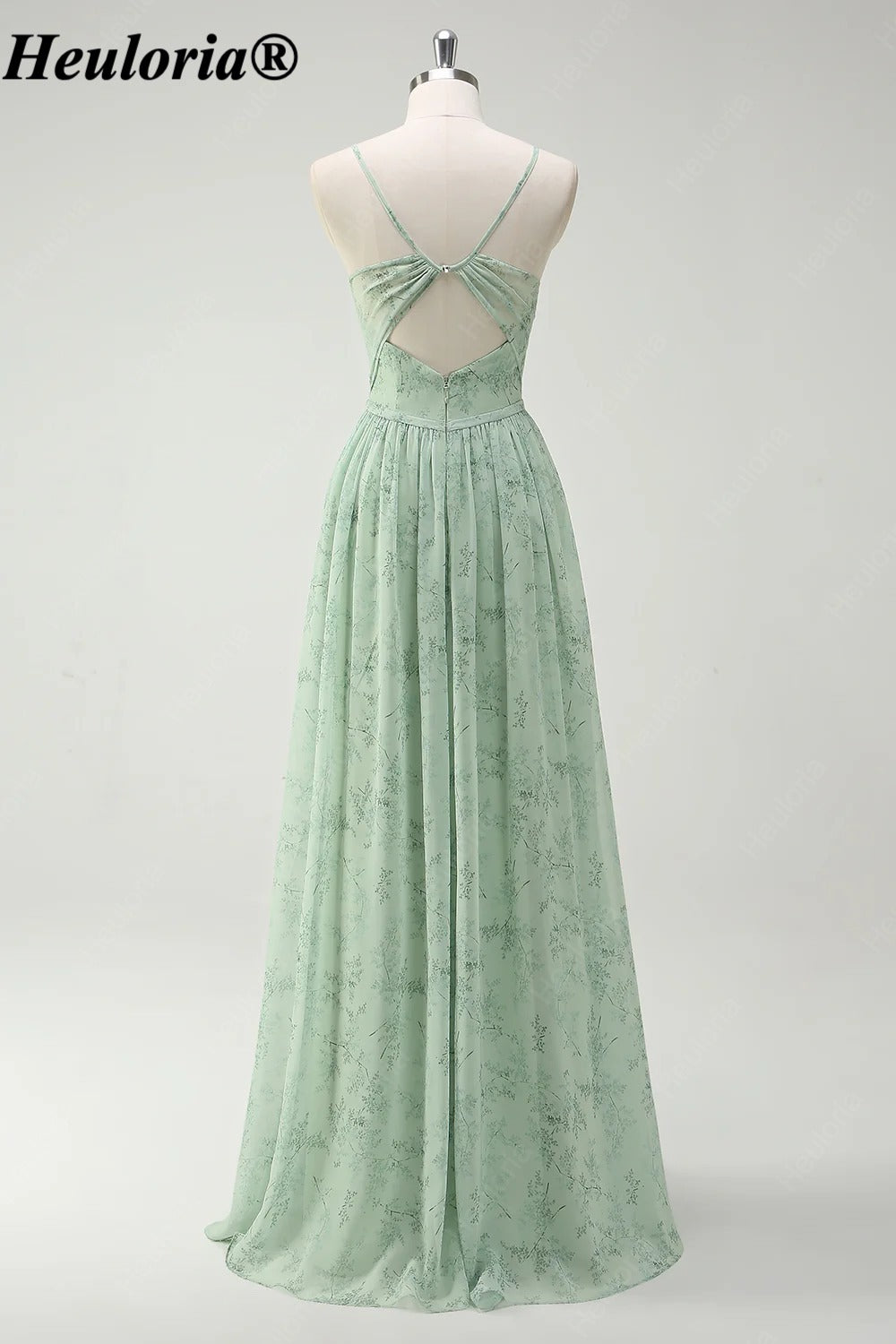 heuloria-Dusty Sage Floral Bridesmaid Dress with Keyhole Back and Slit-ed-554