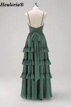 heuloria-Dusty Sage V-Neck Ruffle Bridesmaid Dress with Bow Back-ed-539