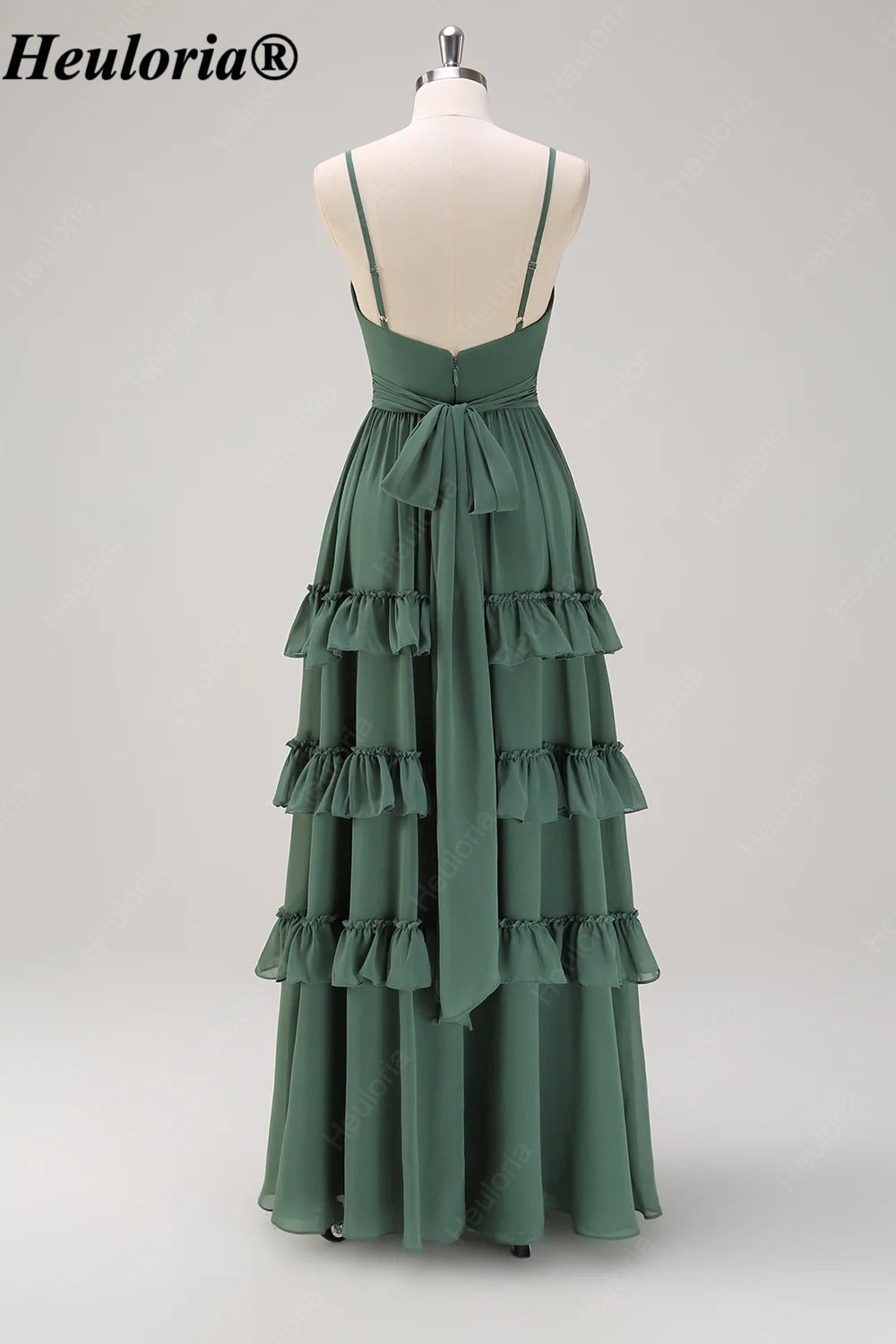 heuloria-Dusty Sage V-Neck Ruffle Bridesmaid Dress with Bow Back-ed-539