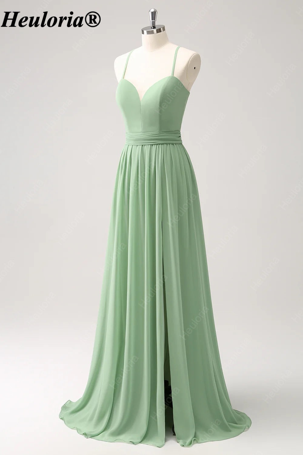 heuloria-Dusty Sage Chiffon Bridesmaid Dress with Lace-Up Back and Slit-ed-376