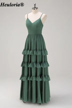 heuloria-Dusty Sage V-Neck Ruffle Bridesmaid Dress with Bow Back-ed-539