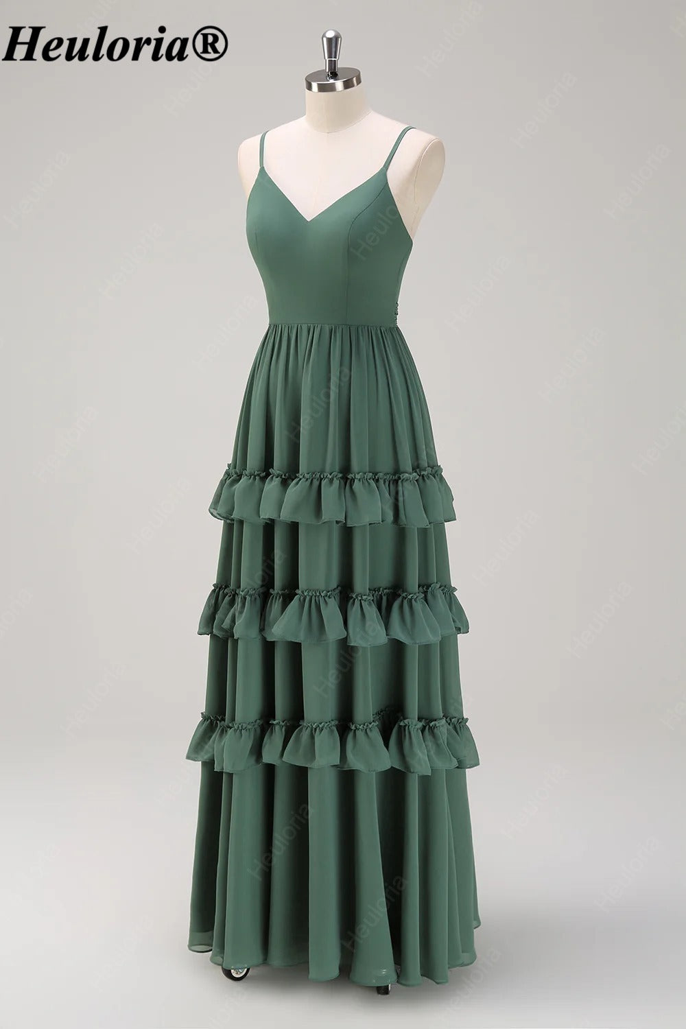 heuloria-Dusty Sage V-Neck Ruffle Bridesmaid Dress with Bow Back-ed-539