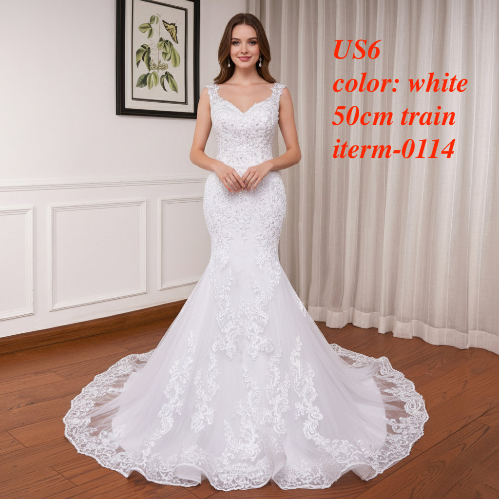 HEULORIA  wedding dress Stock! BIG SALE! Ship Immediately!