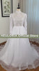 Boho Wedding Dress long sleeve high neck lace applique bride dress plus size robe de mariee A line Wedding Bridal Gown AL-HN0815