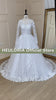 HEULORIA Princess Ball Gown Wedding Dress long sleeve bride dress o neck plus size robe de mariee Lace beading Wedding Bridal Gown BA-644