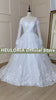 Vestido De novia HEULORIA vestido De novia De manga larga vestido De novia con hombros descubiertos Apliques De encaje vestido De novia tren De barrido vestido De novia 
