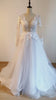 HEULORIA elegant A line long sleeve Court Train Tulle Lace Wedding Dress With Sequins Beading AL-532