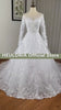 HEULORIA Princess Wedding Dress long sleeve sweetheart plus size robe de mariee Lace beading bride dress court train BA-OF1219
