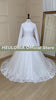 HEULORIA princess Wedding Dress long sleeve high neck bride dress lace beading Plus size muslim wedding gown court train BA-632