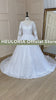 HEULORIA Princess Ball Gown Wedding Dress long sleeve sweetheart plus size robe de mariee Lace beading bride dress court train BA-653