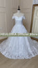 Vestido de novia HEULORIA de princesa, vestido de novia de talla grande con hombros descubiertos, vestido de novia de encaje brillante con lentejuelas 