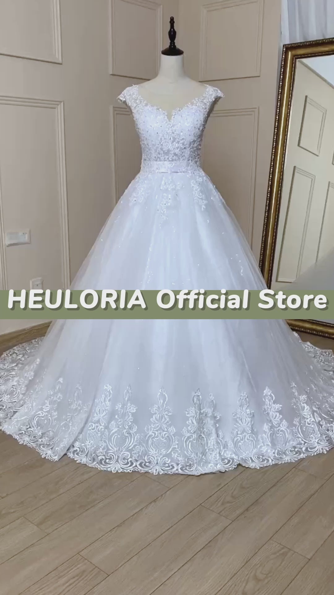 Princess Ball Gown Wedding Dress sheer back bride dress V neck plus size robe de mariee Lace beading Wedding Bridal Gown