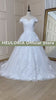Vestido de novia HEULORIA de princesa, vestido de novia con hombros descubiertos, vestido de novia con cordones de talla grande, vestido de novia de encaje con cuentas 