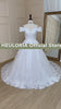HEULORIA Ball-Gown/Princess Off the Shoulder Court Train Tulle Lace Wedding Dress With Sequins Beading BA-655