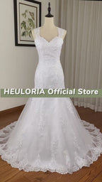 Vintage Sweetheart Lace Beaded Mermaid Wedding Dress ME-1231
